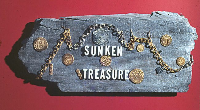 Sunken treasure - it's real and I'd like to tell you a little more about it. Diving for archaeological treasures in sunken hulks reminds one of an underwater buzzard picking at the carcasses of old ships. The flotsam and jetsam salvaged are then lifted as artifacts.