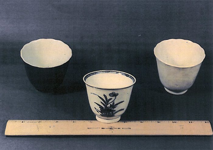 Kang XSI porcelain cups - 1715 Fleet - Cabin Wreck, 1960's.