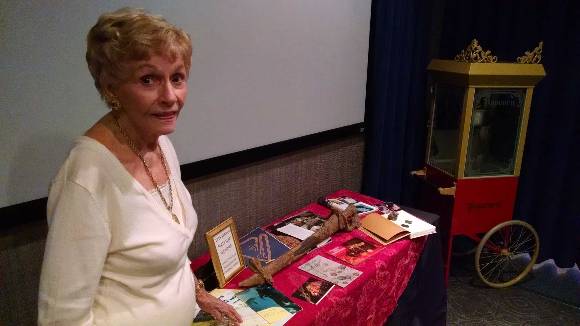 Jane Thompson with her display table