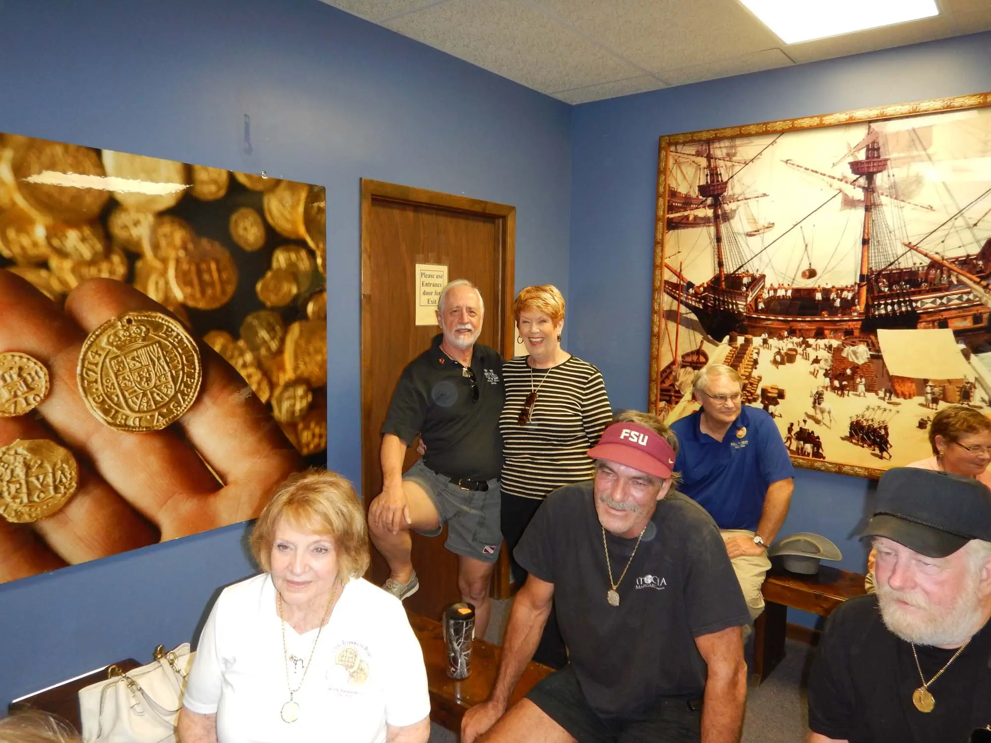 Fleet Society director Ernie Richards with wife Ellie at one of the Treasure Talks sponsored by the Mel Fisher Museum