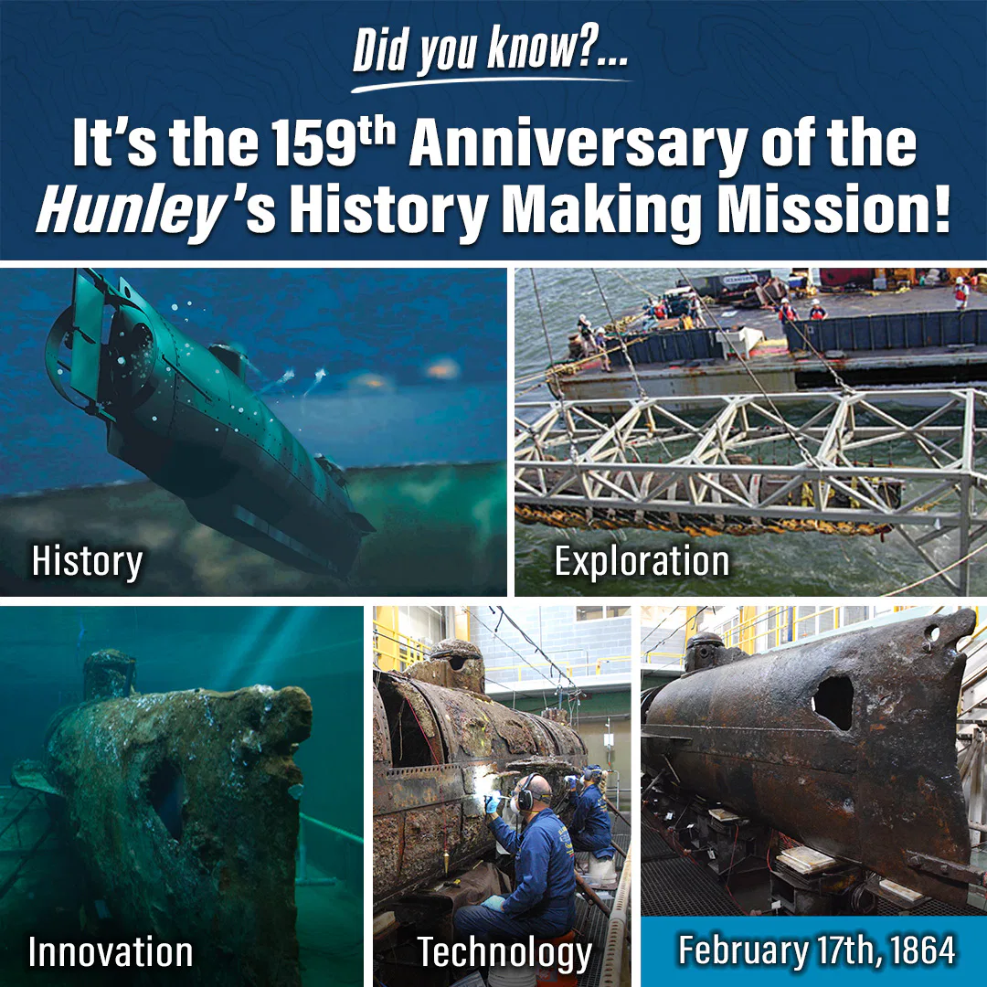 Today in History Hunley Became First Combat Sub - 1715 Fleet Society
