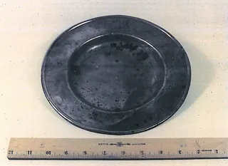 Silver plate (pewter?) - 1715 Fleet - Cabin Wreck, 1960