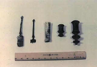 Silver forks and candle base parts - 1715 Fleet - Cabin Wreck, 1960