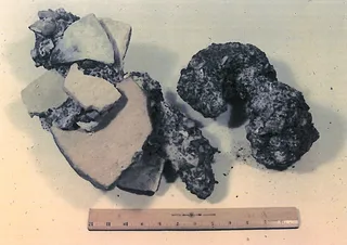 Pottery shards and conglomerate - 1715 Fleet - Cabin Wreck.